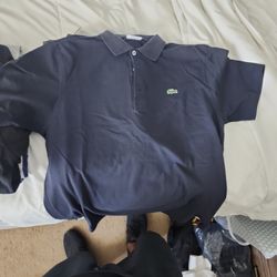 Used Lacoste Navy Collared Shirt Size 5
