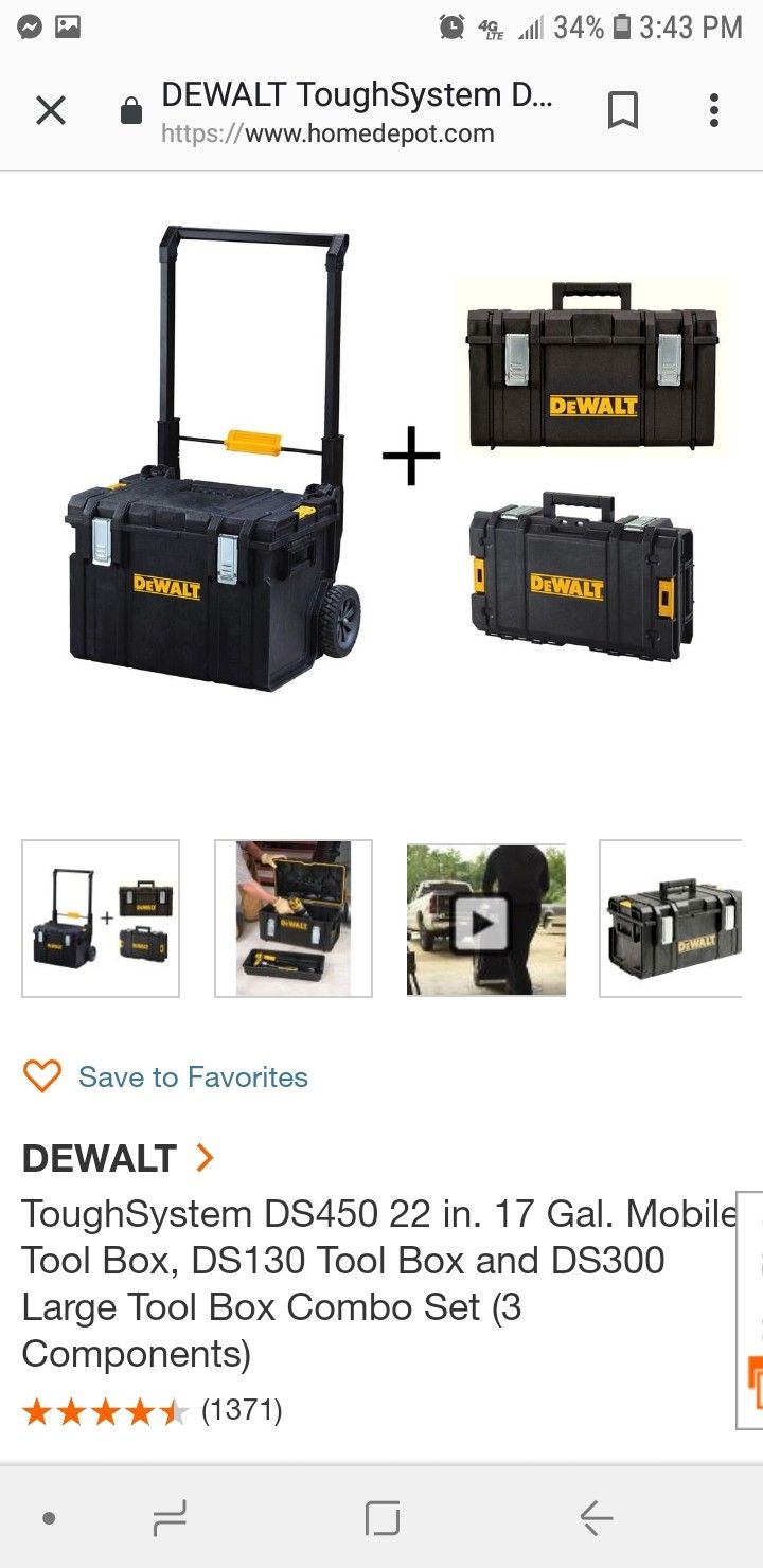 Brand new Dewalt tool box combo