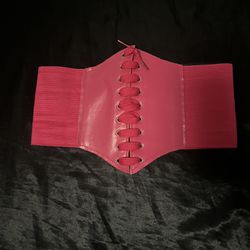 small pink corset good for cosplays or raves