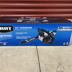 HART 20-Volt 12-Inch Cordless Chainsaw battery and charger included