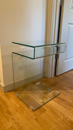 Clear Glass Side Table $150 OBO