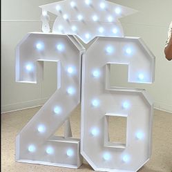 “26” Lit Up Grad Numbers
