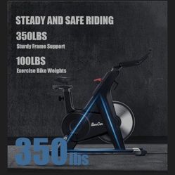 Stationary Bike, BANCON Exercise Bike Bluetooth 350lbs Capacity, Magnetic Resistance with Heavy Flywheel and LCD Monitor Upgraded Version(black)
