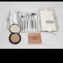 NEW Makeup Brush Kit with Travel Brush Holder And New AESTHETICA SUNSET BRONZER