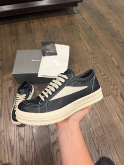 Rick Owens Vintage Sneaker in Black/Milk