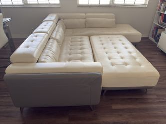 White leather couch for sale