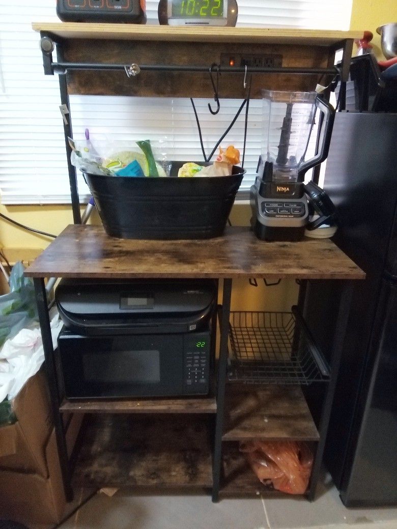 Dark Brown Baker's Rack Kit Gen Storage Organizer