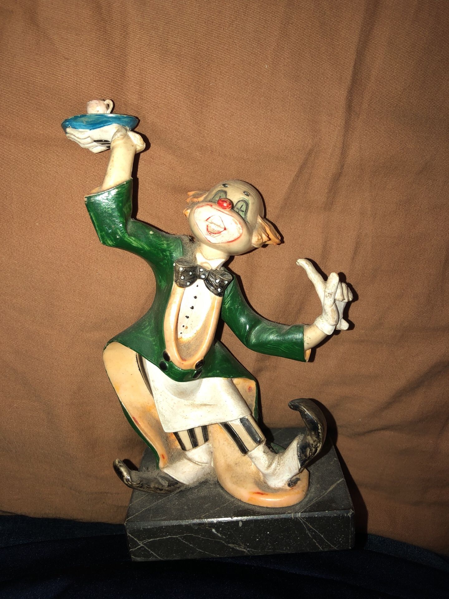Clown statue, genuine marble