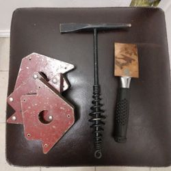 Magnetic Clamps,welding Spoon And Welder Chisel 