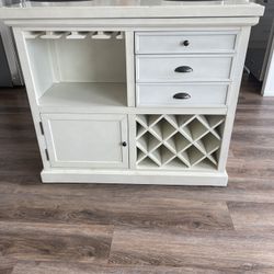 Counter High Beige Color Kitchen Island  With Storage Space 