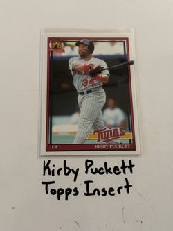 Kirby Puckett Minnesota Twins Hall of Fame Outfielder Topps Short Print Insert Card.