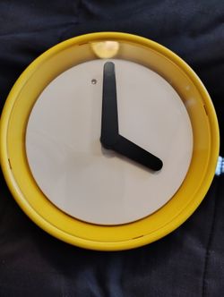 Heny Preutz Ikea Yellow Rubber Stolpa Silent Clock, Illuminates
