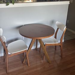 Table and two chairs