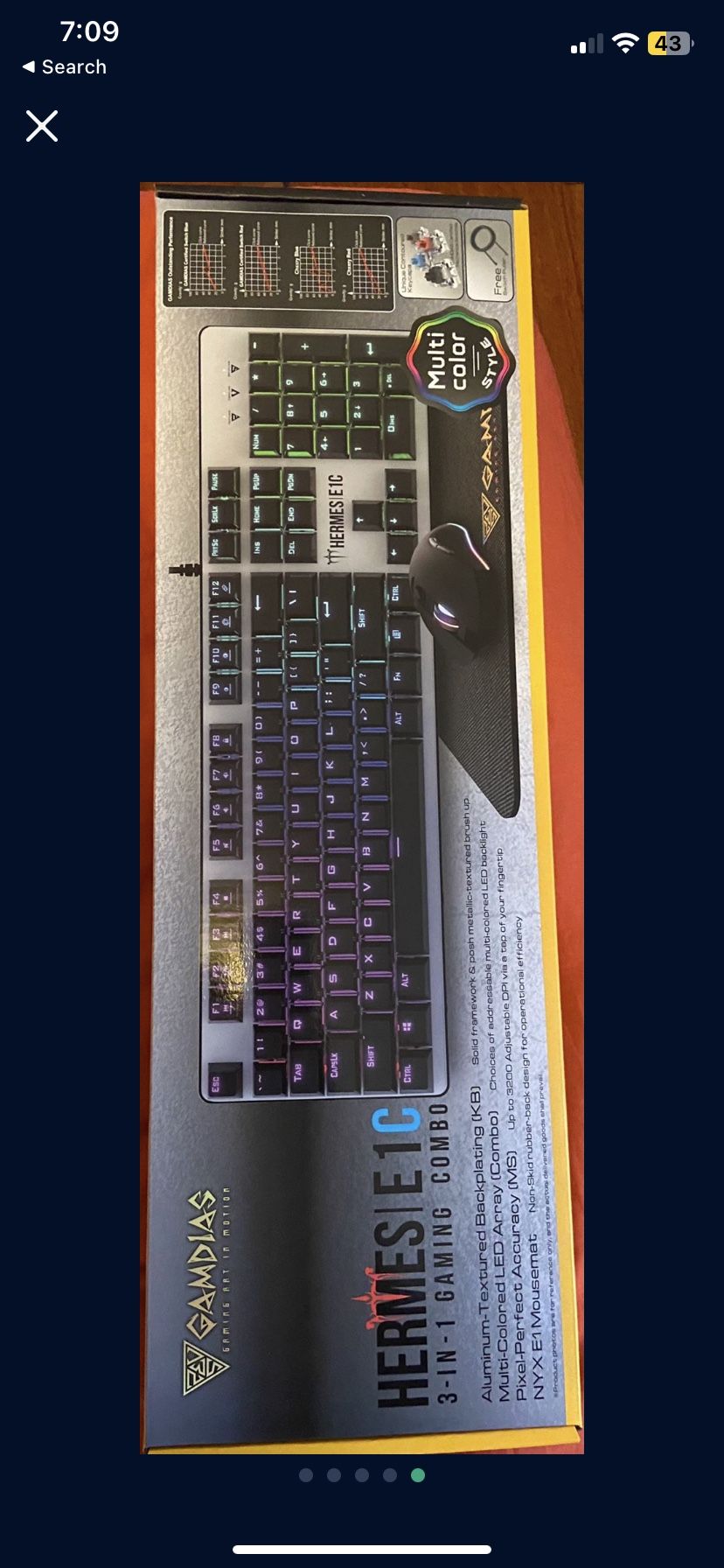 3 1 Gaming keyboard + Mouse+ Mousepad