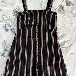 Hollister Black And Red Overall Dress