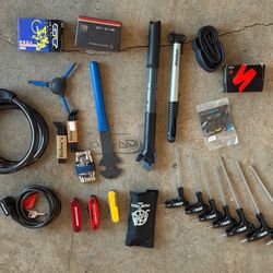 Like New Bike Tools, Locks  Etc  - Price Includes Everything In Photo