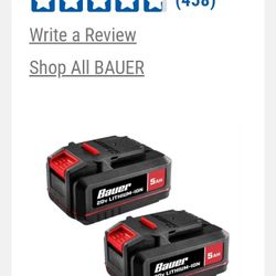 Bauer 20v  5Ah HD Tool Battery 2 Pack New In Box Look @@