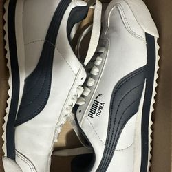 White And Navy Blue Pumas