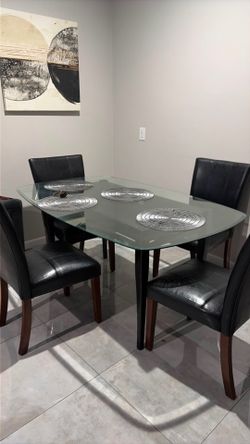 Wood black table