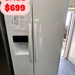 Frigidaire Side By Side Refrigerator With Warranty 
