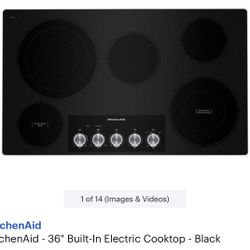 Cook Top 36" Glass Kitchen Aid