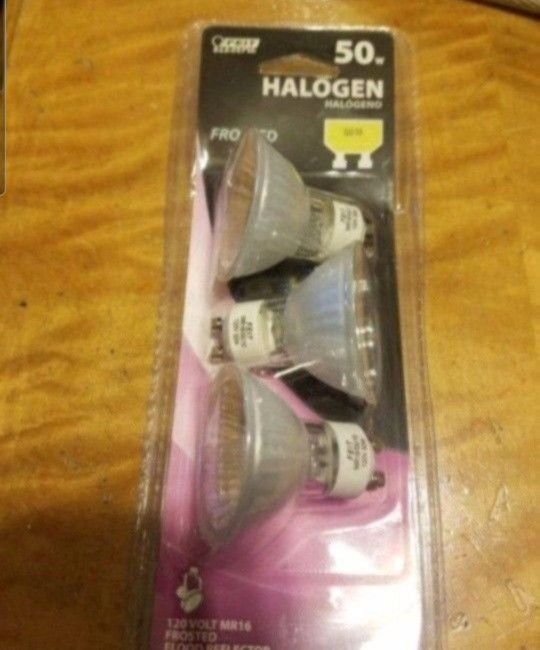HALOGEN 50 watt MR16/GU10 PACK of 3 