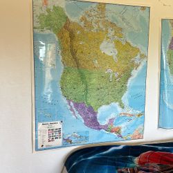 VINTAGE LAMINATED MAP