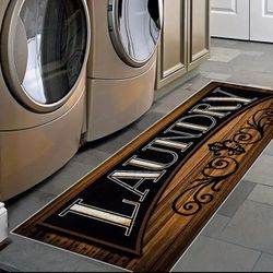 1pc Quick Dry Laundry Rugs And Mats, Non-slip Laundry Room Decor,