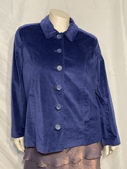 Denim  & Company Blue Blazer Women’s Size Large 