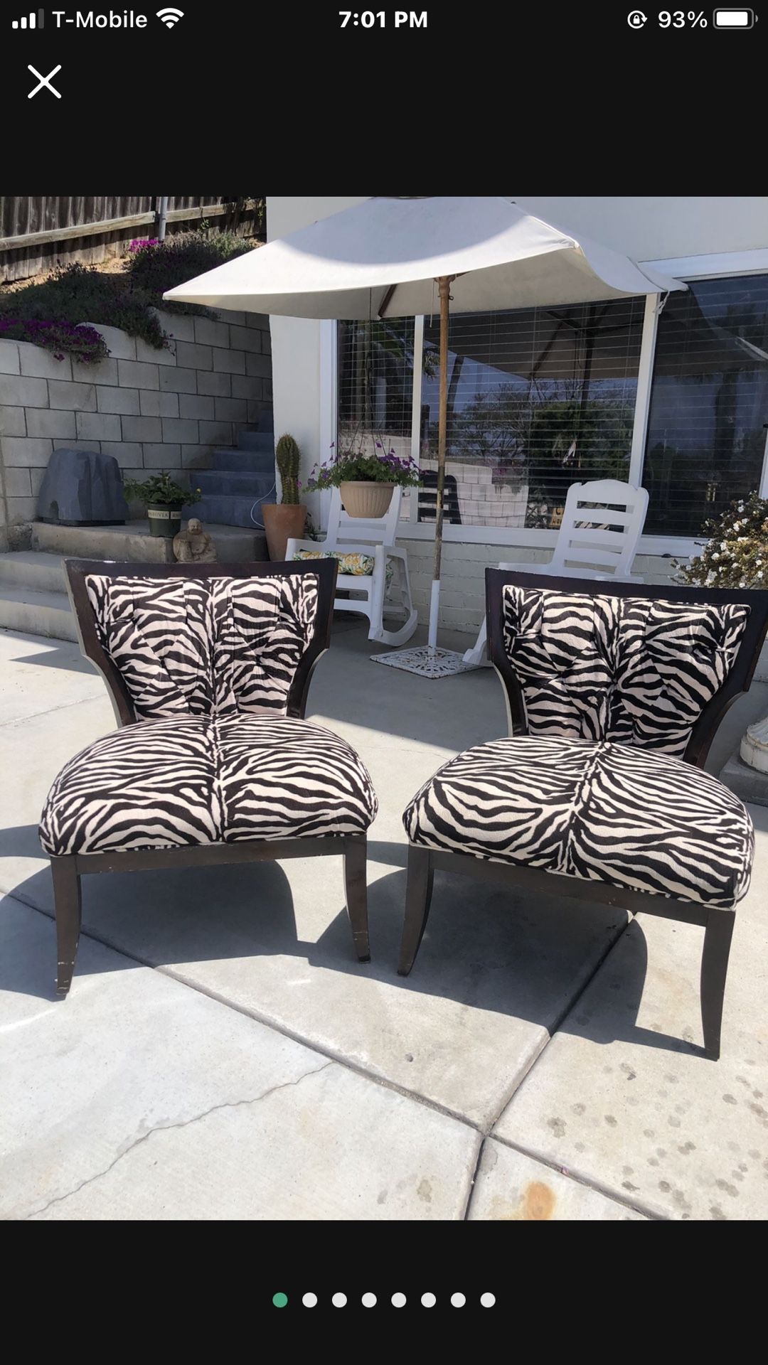 Z Gallery Zebra Print Accent Chairs