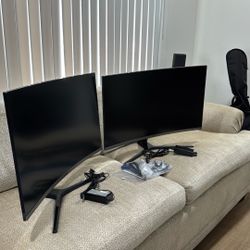 Samsung 32 Inch Curve Dual Monitors