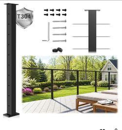 5246: New 1 Pack 36" Modular Swageless Cable Railing Level Post for Decks
Level Drilled, T304 Stainless Steel, 35"x2"x2" Wire Railing Post for Deck Po