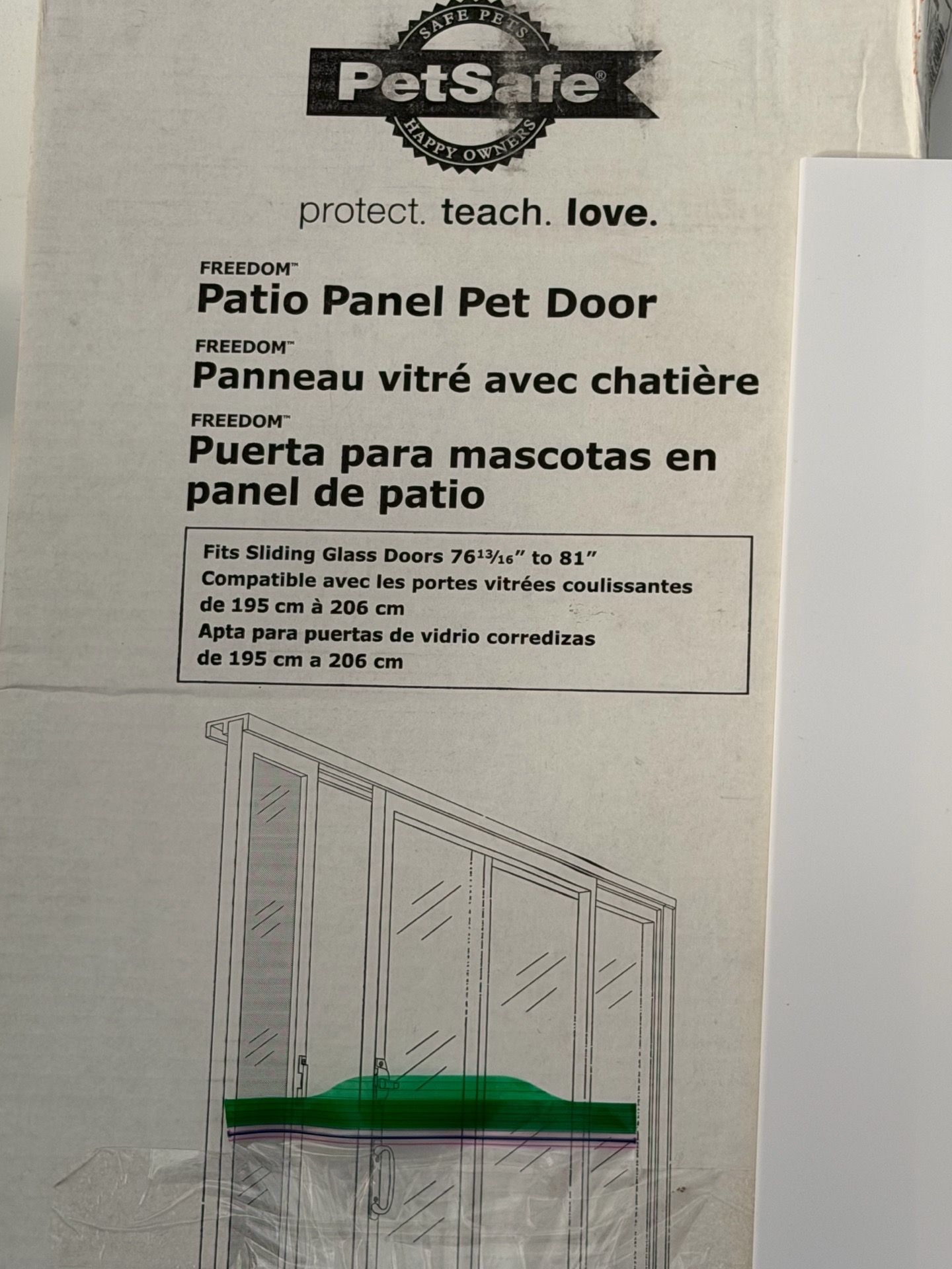 Pet Safe patio panel pet door