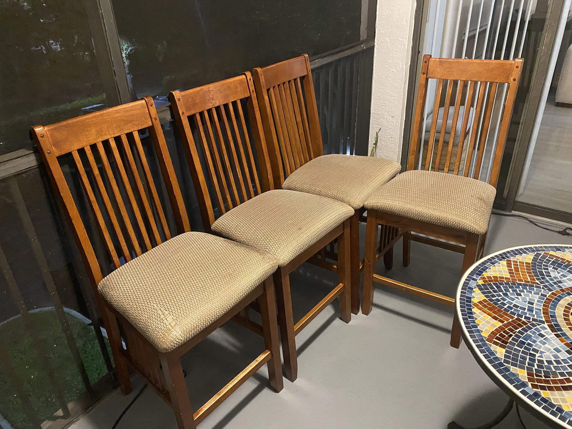 Vintage Solid Wood High Chairs (4)