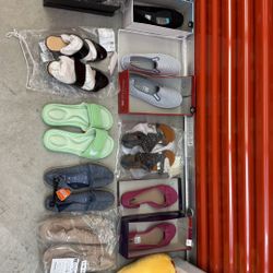Lot of 12 Brand New Women’s Shoes – Size 10 – Various Styles (Flats, Boots, Sandals, Slippers)