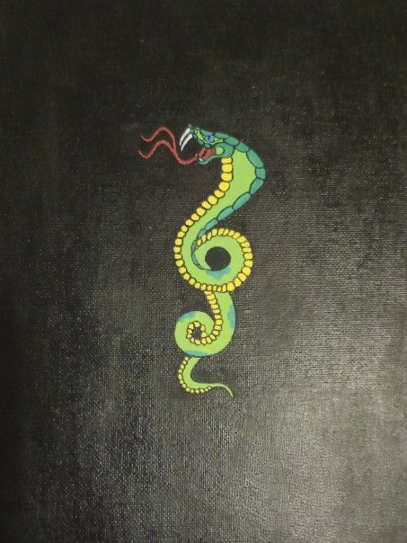 Cobra Tattoo Flash Style Painting 