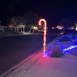 8ft Beautiful Lighted Candy Came Decoration 