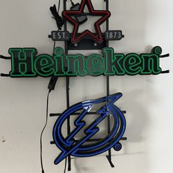 Tampa Bay Lightning Heineken Beer LED 