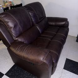Brown Loveseat Recliner 