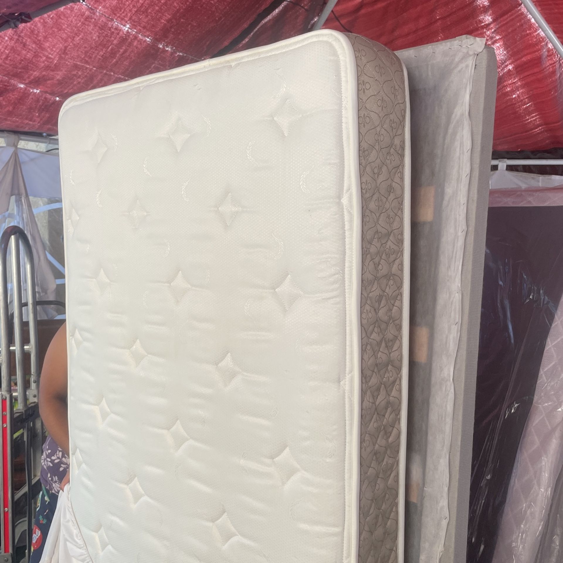 Twin Bed And Low Profile Box Spring