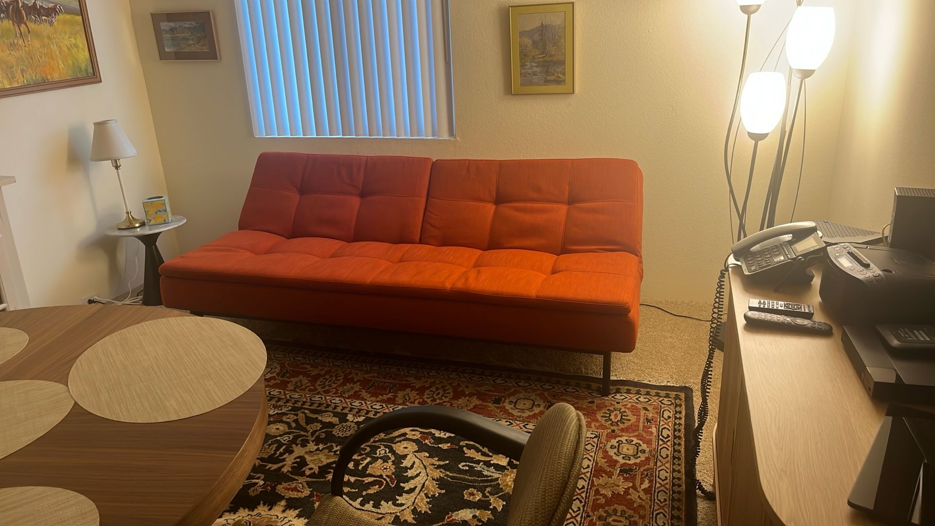 Sleeper Futon In Burnt Paprika
