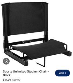 Sports Black Stadium Chairs (4) Available EXCELLENT CONDITION Base Arm Support