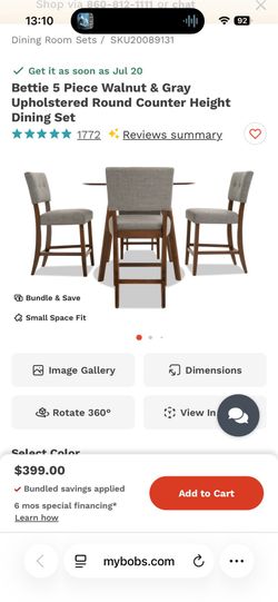Dining set table and chairs