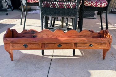 Rustic Mantel / Shelf with small drawers