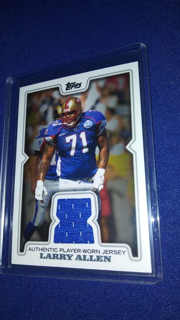 Larry Allen game jersey card