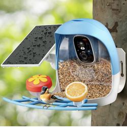 Sovmiku FCG6 Al Bird Feeder with 2K Solar Camera Squirrel Feeder Bird Identify Hummingbird attractant Motion Detection Real Time