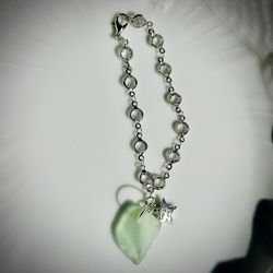 Sea glass car mirror charms