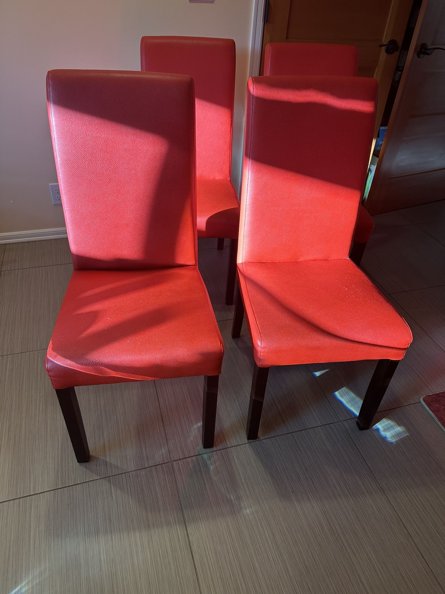 4, Leather, Dining Chairs