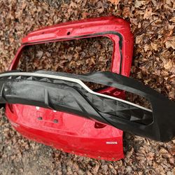 ✅ 👍 2022 2023 2024 HYUNDAI TUCSON TAILGATE LIFTGATE OEM REAR DOOR ORIGINAL USED RED + REAR BUMPER + SILVER TRIM