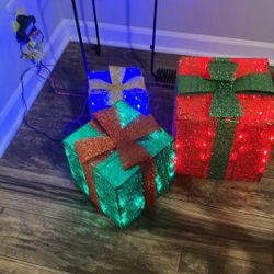 Light Up Christmas Gift Boxes Decoration
